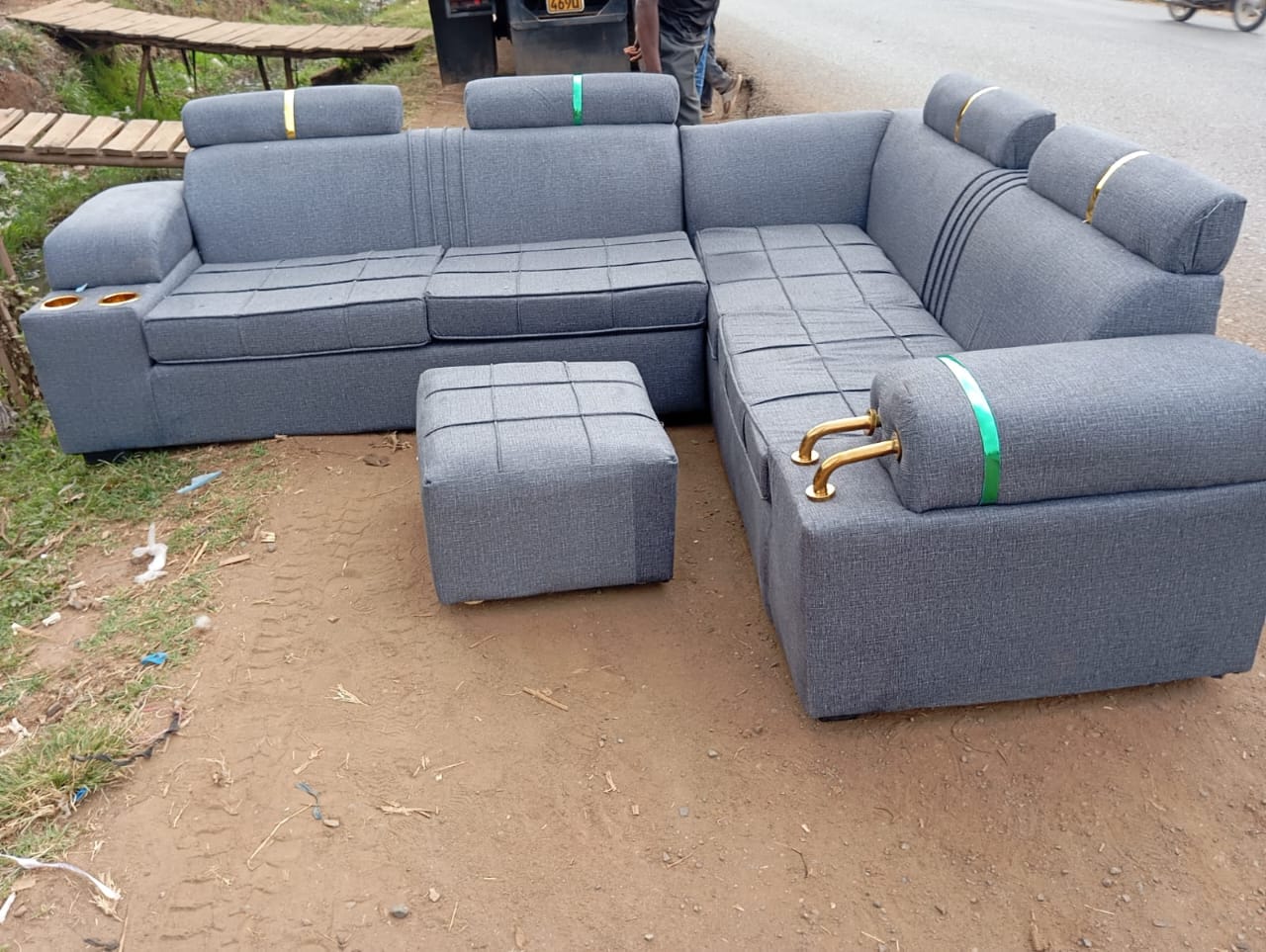 L Shaped Grey Corner Sofa